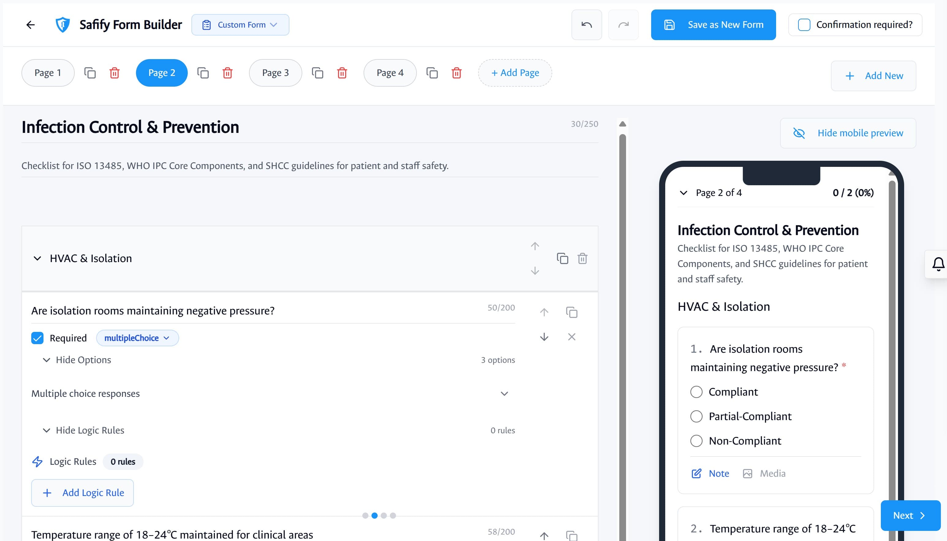 Custom Forms Interface
